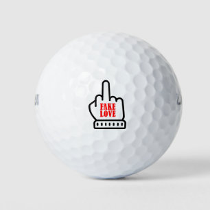Middle Finger Fake Love Golf Balls