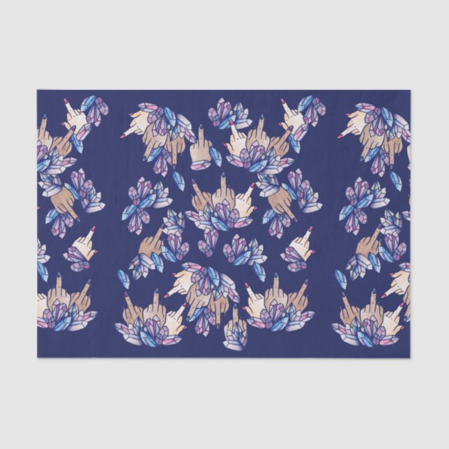 Middle Finger Feminist Witch Tissue Paper (Front)