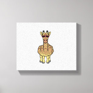Middle Finger Giraffe Funny Offensive Rude Safari  Canvas Print