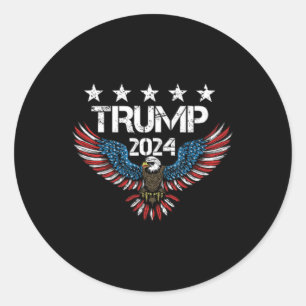 Middle Finger (on Back) Haters Gonna Hate Donald T Classic Round Sticker