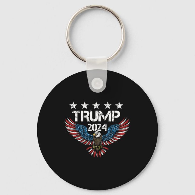 Middle Finger (on Back) Haters Gonna Hate Donald T Key Ring (Front)