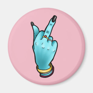 Middle Finger Pink Magnet