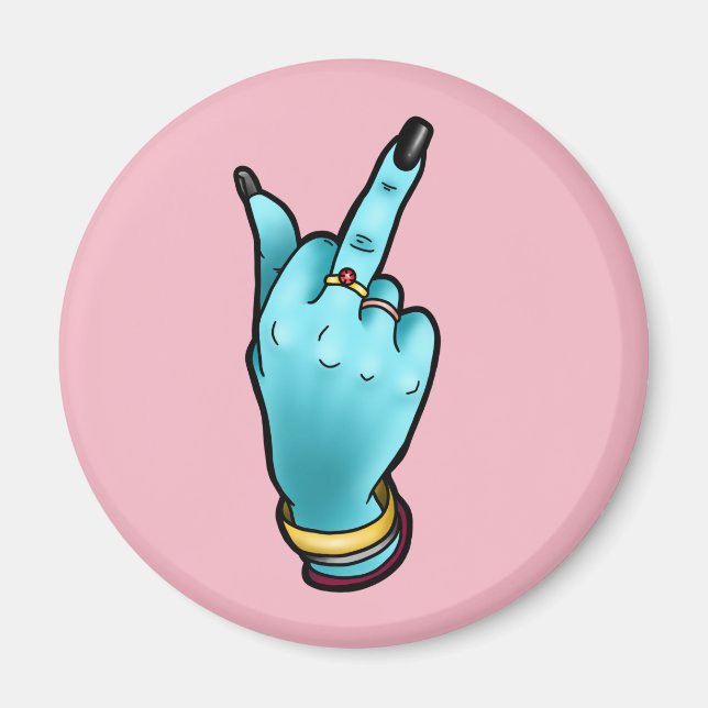 Middle Finger Pink Magnet (Front)