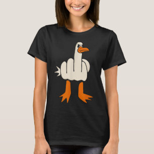 Middle Finger Seagull, Adult Humour, Funny Gesture T-Shirt