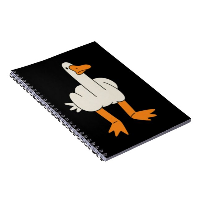 Middle Finger Seagull Humor Funny Gesture Flip Off Notebook (Right Side)