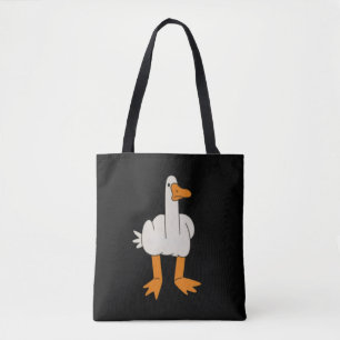 Middle Finger Seagull Humour Funny Gesture Flip Of Tote Bag