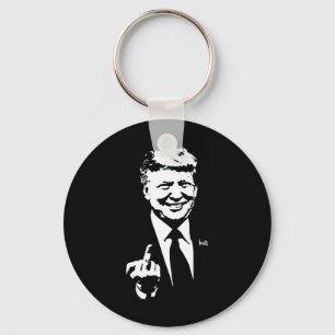 Middle Finger Trump 2024 Election American Key Ring