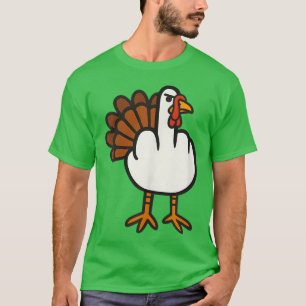 Middle Finger Turkey Adult Humor Funny Thanksgivin T-Shirt