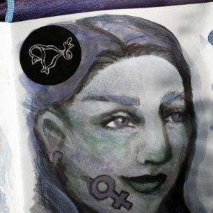 Middle Finger Uterus Pro-choice Classic Round Sticker