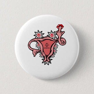 middle finger uterus protect roe v. wade 6 cm round badge