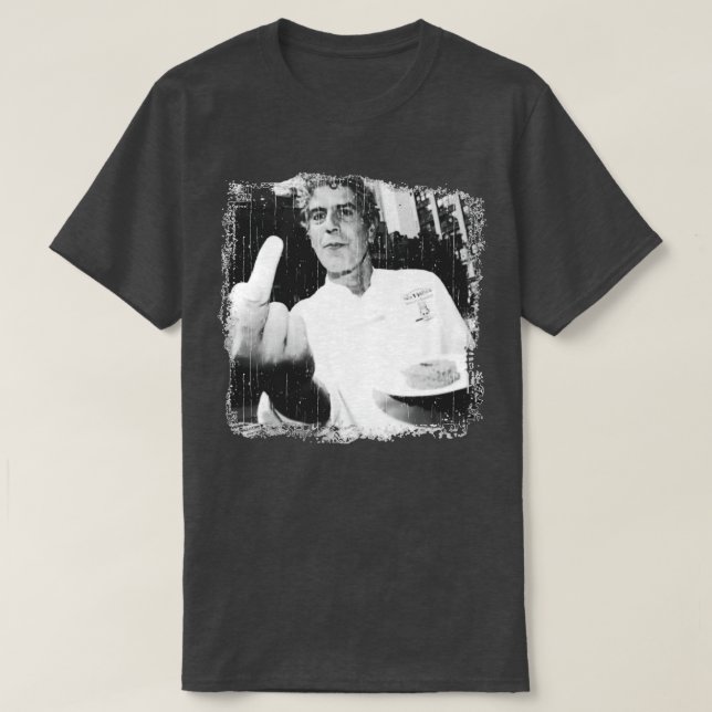 Middle Finger vintage Anthony Bourdain TShirt (Design Front)