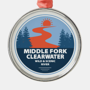 Middle Fork Clearwater Wild And Scenic River Idaho Metal Tree Decoration