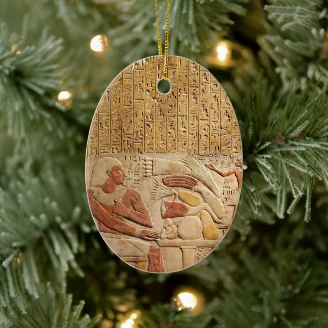 Middle Kingdom Ancient Egypt Hieroglyphics Ceramic Tree Decoration (Tree)