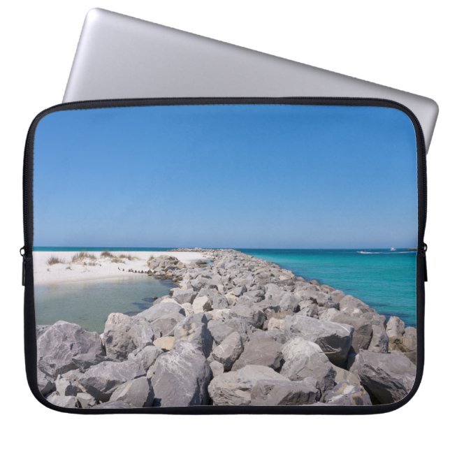 Middle Of Shell Island Jetty Laptop Sleeve Case (Front)