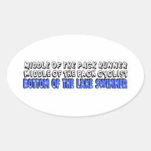 Middle of the Pack Oval Sticker