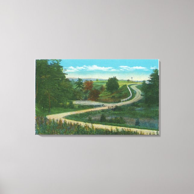 Middle Ravine View of Saratoga Battlefield Canvas Print (Front)