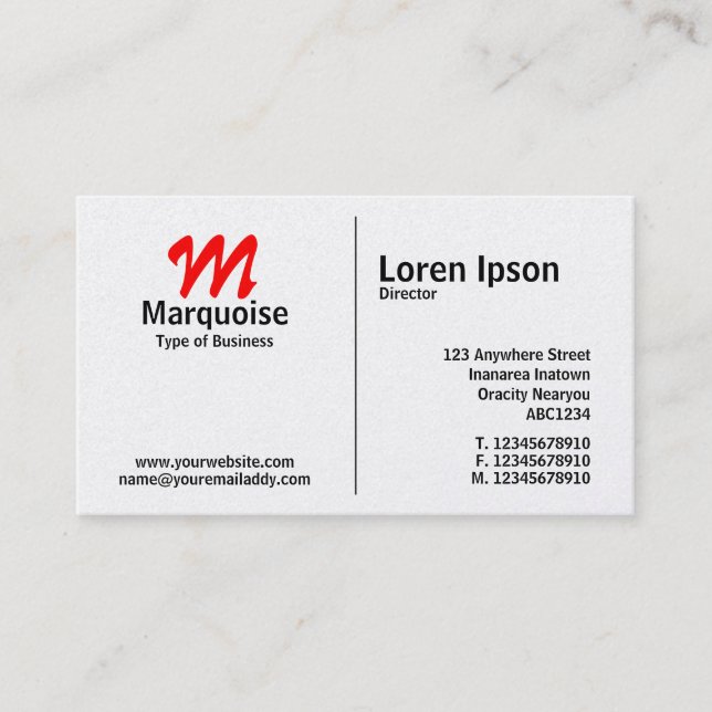 Middle Rule Monogram - Platinum Card (Front)