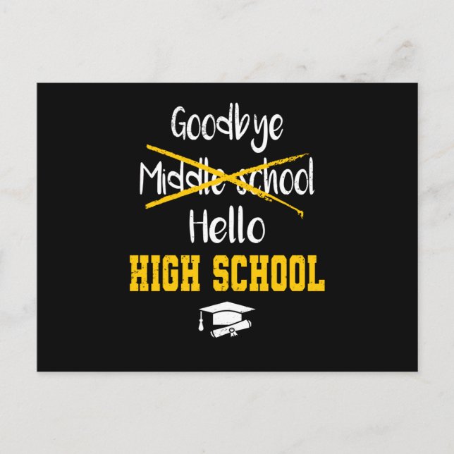 Middle School Diploma Graduation High School Postcard (Front)