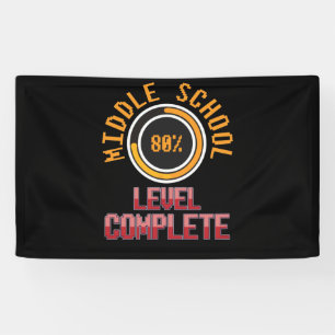 Middle School Graduation 8th Grade Level Complete Banner