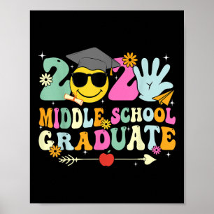 Middle School Graduation Cl Of 2025 Smile Face Boy Poster