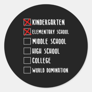 Middle school graduation  classic round sticker