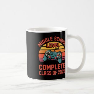 Middle School Level Complete Cl Of 2025 Gamer Styl Coffee Mug