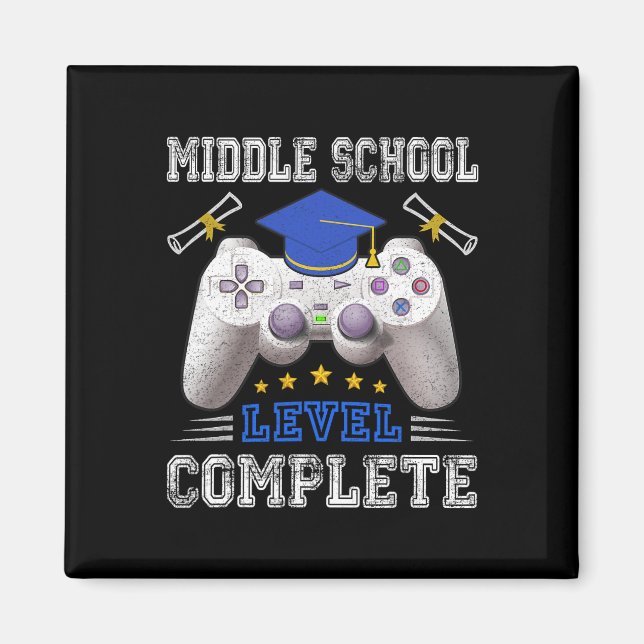 Middle School Level Complete Cl Of 2025 Graduation Magnet (Front)