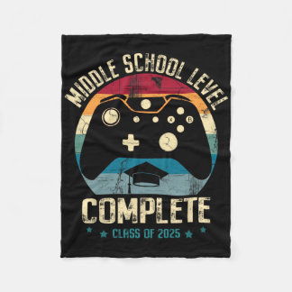 Middle School Level Complete Gamer Cl Of 2025 Grad Fleece Blanket