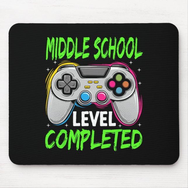 Middle School Level Complete Gamer Cl Of 2025 Grad Mouse Pad (Front)