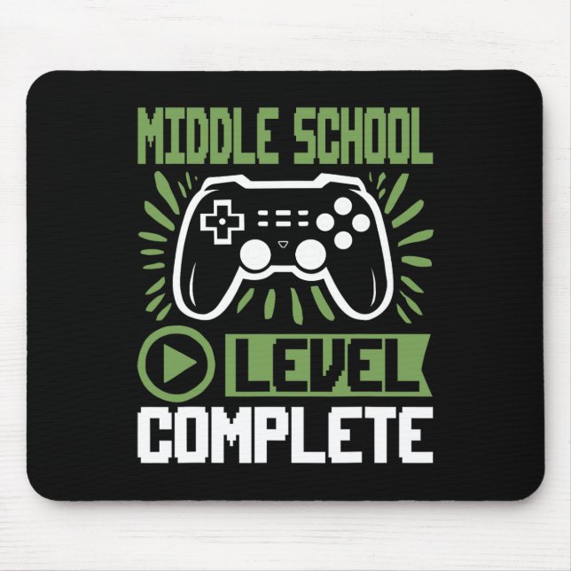 Middle School Level Complete Gamer Cl Of 2025 Grad Mouse Pad (Front)