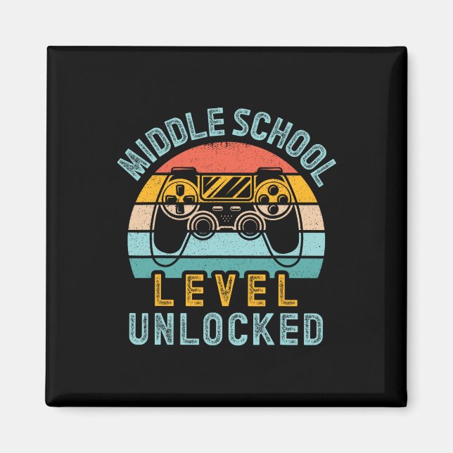 Middle School Level Unlocked Video Game Byck To Sc Magnet (Front)