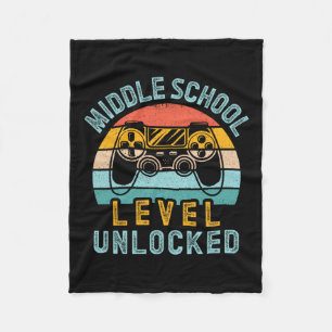 Middle School Level Unlocked Video Game Ck To Scho Fleece Blanket