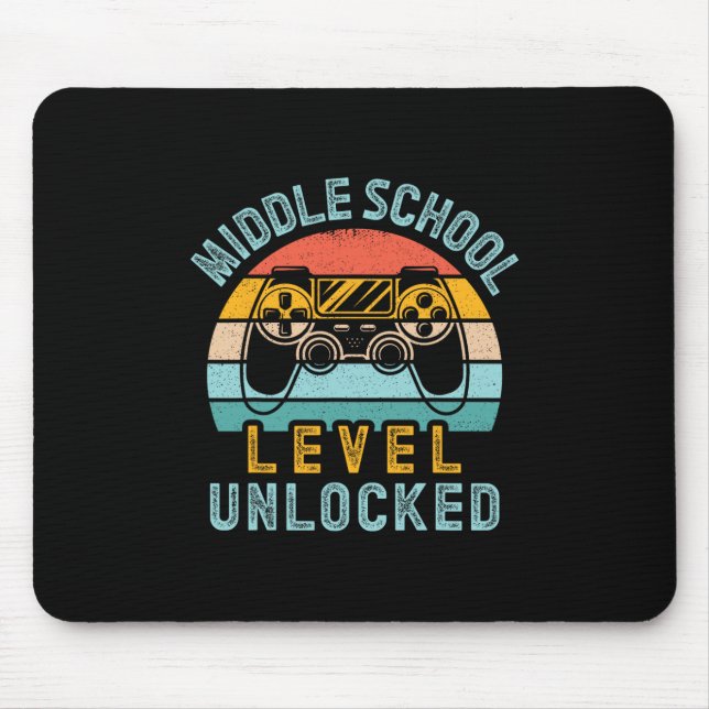 Middle School Level Unlocked Video Game Ck To Scho Mouse Pad (Front)