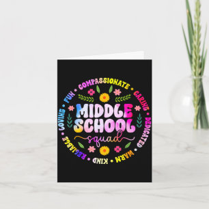 Middle school squad middle school teacher team  card