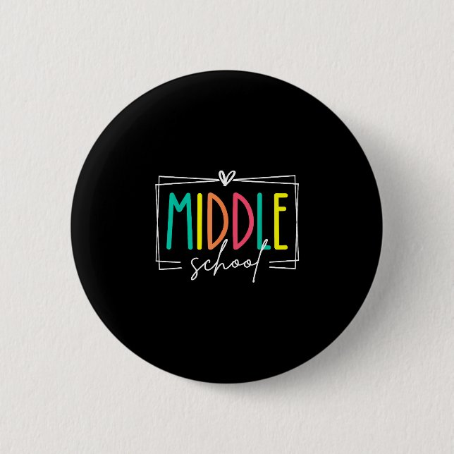 Middle school squad teacher dream team student 6 cm round badge (Front)