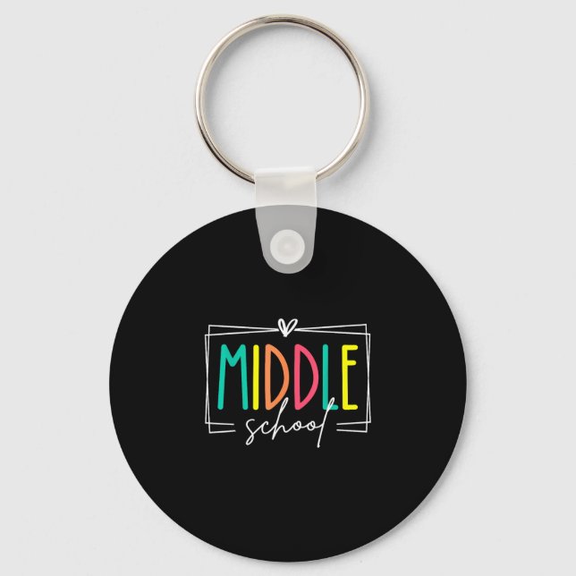 Middle school squad teacher dream team student key ring (Front)