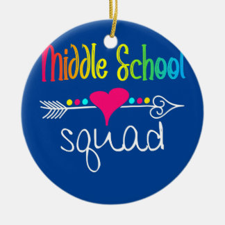 Middle School Squad Teacher Student Team Back To Ceramic Tree Decoration