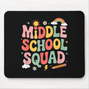 Middle school squad teacher teaching kids educator mouse pad