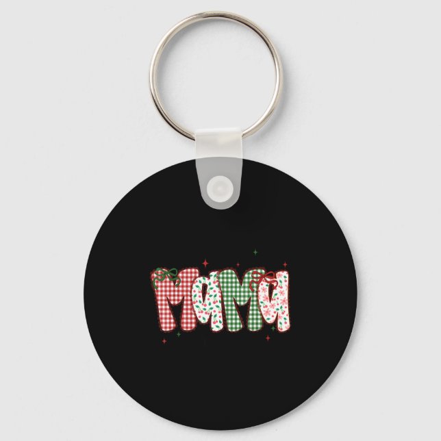 Middle School Teacher Christmas Stamp Bow Middle S Key Ring (Front)