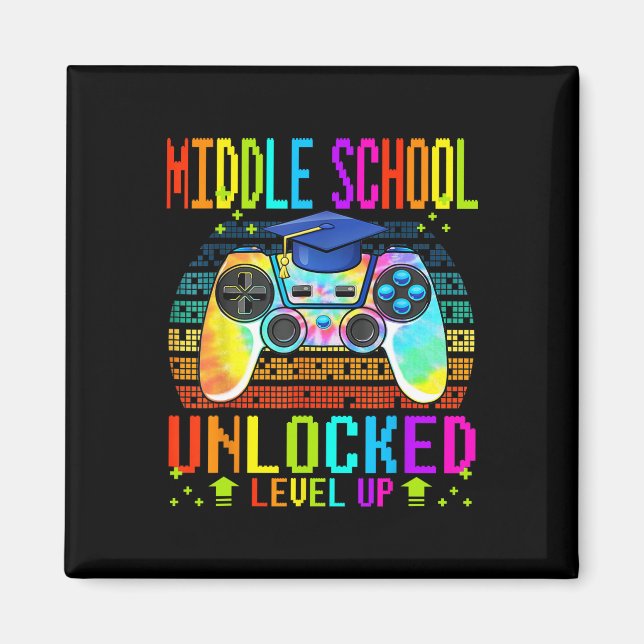 middle school Unlocked Level Up Gamer Back To Scho Magnet (Front)