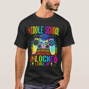 middle school Unlocked Level Up Gamer Back To Scho T-Shirt