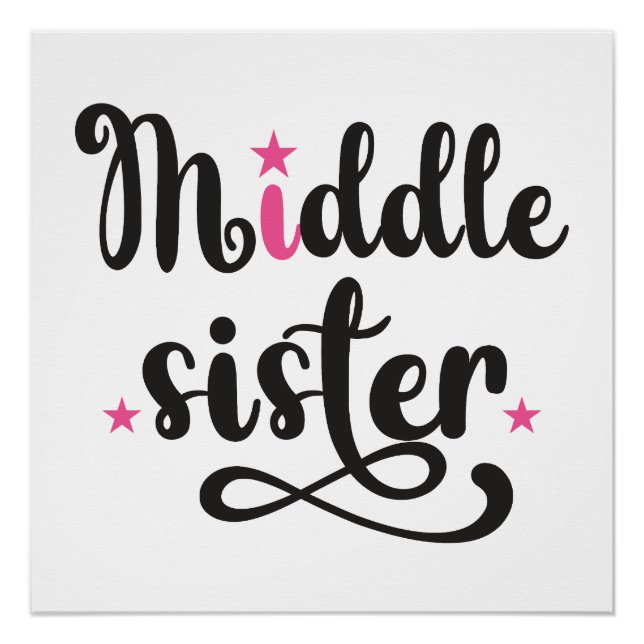 Middle Sister, Cute Stars Poster (Front)