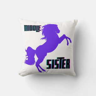 Middle Sister Purple Pony Rearing Cushion