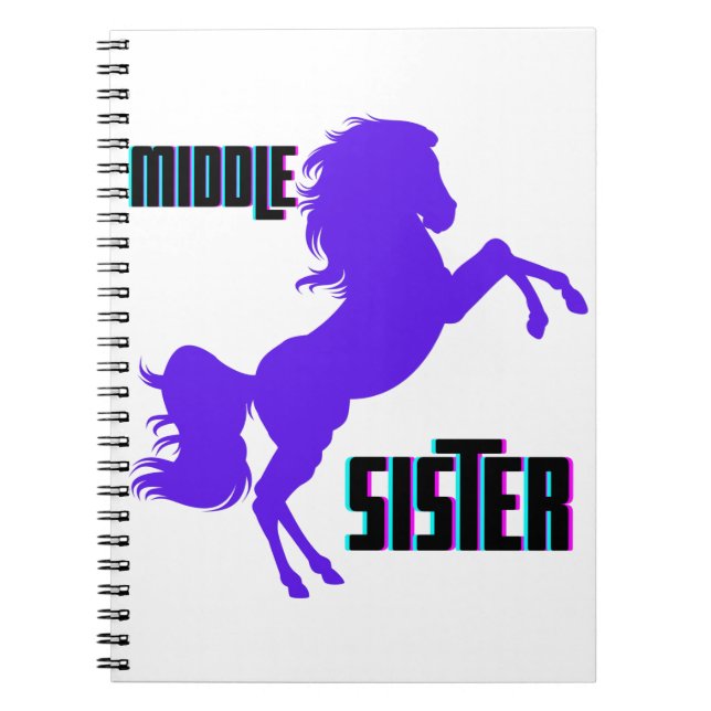 Middle Sister Purple Pony Rearing Notebook (Front)