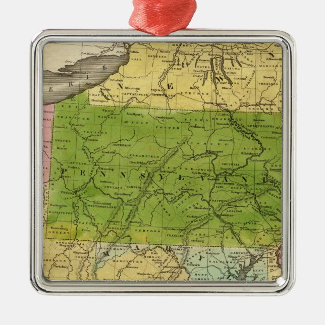 Middle States 2 Metal Tree Decoration (Front)