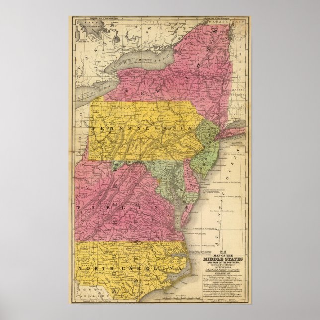 Middle States, USA Poster (Front)