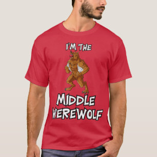 Middle Werewolf Halloween Matching Family Costume T-Shirt