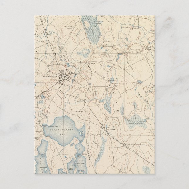 Middleborough, Massachusetts Postcard (Front)