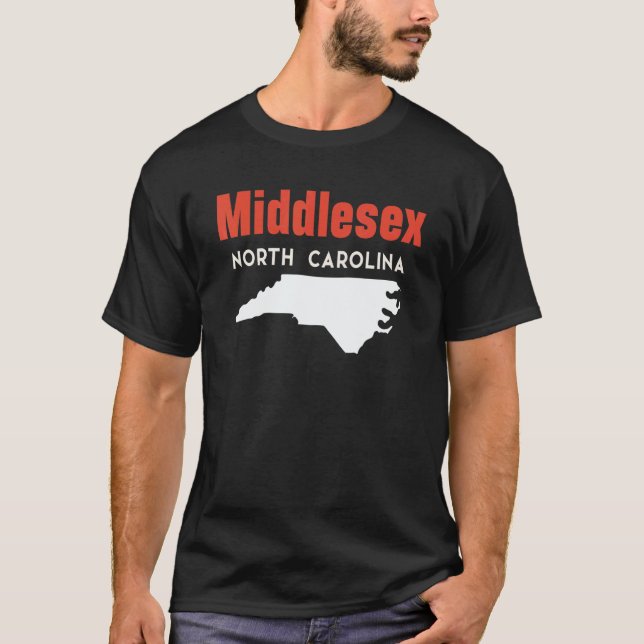 Middlesex and Cove Creek North Carolina USA State  T-Shirt (Front)