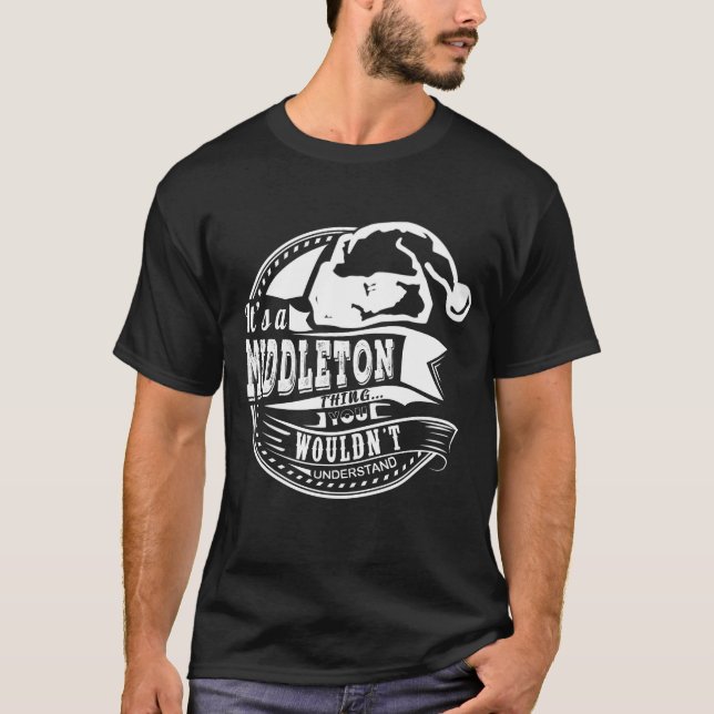 Middleton- Hat Xmas Personalised Name T-Shirt (Front)